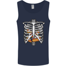 Pie Inside a Skeleton Torso Funny Food Mens Vest Tank Top Navy Blue