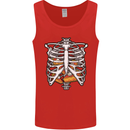 Pie Inside a Skeleton Torso Funny Food Mens Vest Tank Top Red