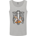 Pie Inside a Skeleton Torso Funny Food Mens Vest Tank Top Sports Grey