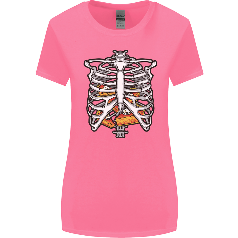 Pie Inside a Skeleton Torso Funny Food Womens Wider Cut T-Shirt Azalea