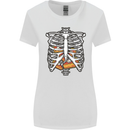 Pie Inside a Skeleton Torso Funny Food Womens Wider Cut T-Shirt White