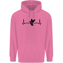 Pigeon Hunting Heart Beat ECG Hunter Childrens Kids Hoodie Azalea