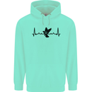 Pigeon Hunting Heart Beat ECG Hunter Childrens Kids Hoodie Peppermint