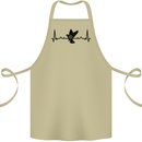 Pigeon Hunting Heart Beat ECG Hunter Cotton Apron 100% Organic Khaki
