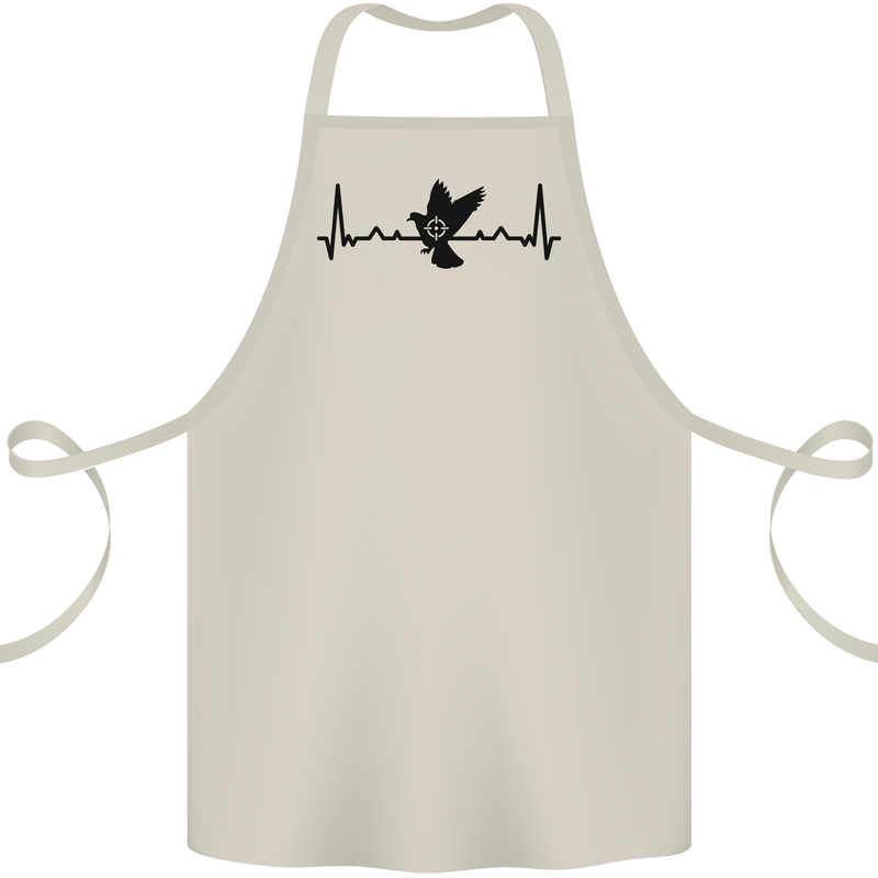 Pigeon Hunting Heart Beat ECG Hunter Cotton Apron 100% Organic Natural