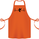 Pigeon Hunting Heart Beat ECG Hunter Cotton Apron 100% Organic Orange