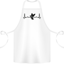 Pigeon Hunting Heart Beat ECG Hunter Cotton Apron 100% Organic White