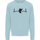 Pigeon Hunting Heart Beat ECG Hunter Kids Sweatshirt Jumper Light Blue