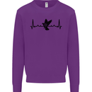 Pigeon Hunting Heart Beat ECG Hunter Kids Sweatshirt Jumper Purple