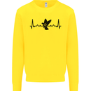Pigeon Hunting Heart Beat ECG Hunter Kids Sweatshirt Jumper Yellow