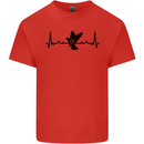 Pigeon Hunting Heart Beat ECG Hunter Kids T-Shirt Childrens Red