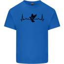Pigeon Hunting Heart Beat ECG Hunter Kids T-Shirt Childrens Royal Blue