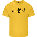 Pigeon Hunting Heart Beat ECG Hunter Kids T-Shirt Childrens Yellow
