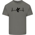 Pigeon Hunting Heart Beat ECG Hunter Mens Cotton T-Shirt Tee Top Charcoal