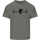 Pigeon Hunting Heart Beat ECG Hunter Mens Cotton T-Shirt Tee Top Charcoal