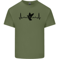 Pigeon Hunting Heart Beat ECG Hunter Mens Cotton T-Shirt Tee Top Military Green