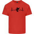 Pigeon Hunting Heart Beat ECG Hunter Mens Cotton T-Shirt Tee Top Red