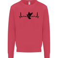 Pigeon Hunting Heart Beat ECG Hunter Mens Sweatshirt Jumper Heliconia