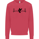 Pigeon Hunting Heart Beat ECG Hunter Mens Sweatshirt Jumper Heliconia