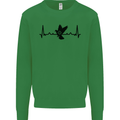Pigeon Hunting Heart Beat ECG Hunter Mens Sweatshirt Jumper Irish Green