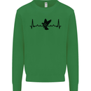 Pigeon Hunting Heart Beat ECG Hunter Mens Sweatshirt Jumper Irish Green