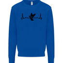 Pigeon Hunting Heart Beat ECG Hunter Mens Sweatshirt Jumper Royal Blue