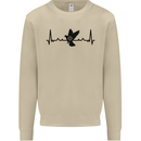 Pigeon Hunting Heart Beat ECG Hunter Mens Sweatshirt Jumper Sand