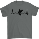 Pigeon Hunting Heart Beat ECG Hunter Mens T-Shirt 100% Cotton Charcoal