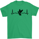 Pigeon Hunting Heart Beat ECG Hunter Mens T-Shirt 100% Cotton Irish Green