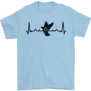 Pigeon Hunting Heart Beat ECG Hunter Mens T-Shirt 100% Cotton Light Blue