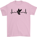 Pigeon Hunting Heart Beat ECG Hunter Mens T-Shirt 100% Cotton Light Pink