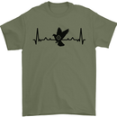 Pigeon Hunting Heart Beat ECG Hunter Mens T-Shirt 100% Cotton Military Green