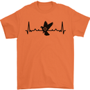 Pigeon Hunting Heart Beat ECG Hunter Mens T-Shirt 100% Cotton Orange