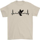 Pigeon Hunting Heart Beat ECG Hunter Mens T-Shirt 100% Cotton Sand