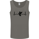 Pigeon Hunting Heart Beat ECG Hunter Mens Vest Tank Top Charcoal
