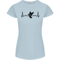 Pigeon Hunting Heart Beat ECG Hunter Womens Petite Cut T-Shirt Light Blue