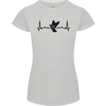 Pigeon Hunting Heart Beat ECG Hunter Womens Petite Cut T-Shirt Sports Grey
