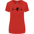 Pigeon Hunting Heart Beat ECG Hunter Womens Wider Cut T-Shirt Red