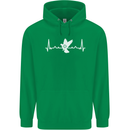 Pigeon Hunting Heart Beat Hunter ECG Childrens Kids Hoodie Irish Green