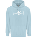 Pigeon Hunting Heart Beat Hunter ECG Childrens Kids Hoodie Light Blue