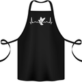 Pigeon Hunting Heart Beat Hunter ECG Cotton Apron 100% Organic Black