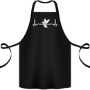 Pigeon Hunting Heart Beat Hunter ECG Cotton Apron 100% Organic Black