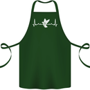 Pigeon Hunting Heart Beat Hunter ECG Cotton Apron 100% Organic Forest Green