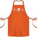Pigeon Hunting Heart Beat Hunter ECG Cotton Apron 100% Organic Orange