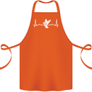 Pigeon Hunting Heart Beat Hunter ECG Cotton Apron 100% Organic Orange