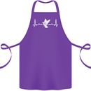 Pigeon Hunting Heart Beat Hunter ECG Cotton Apron 100% Organic Purple