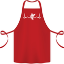 Pigeon Hunting Heart Beat Hunter ECG Cotton Apron 100% Organic Red