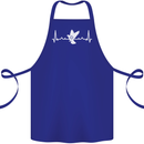 Pigeon Hunting Heart Beat Hunter ECG Cotton Apron 100% Organic Royal Blue
