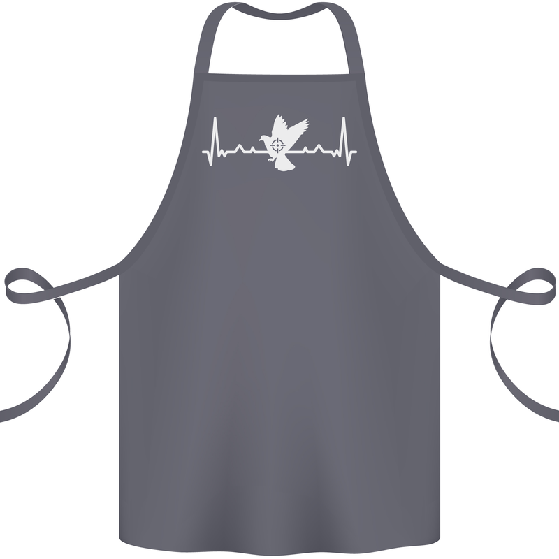 Pigeon Hunting Heart Beat Hunter ECG Cotton Apron 100% Organic Steel