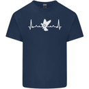 Pigeon Hunting Heart Beat Hunter ECG Kids T-Shirt Childrens Navy Blue